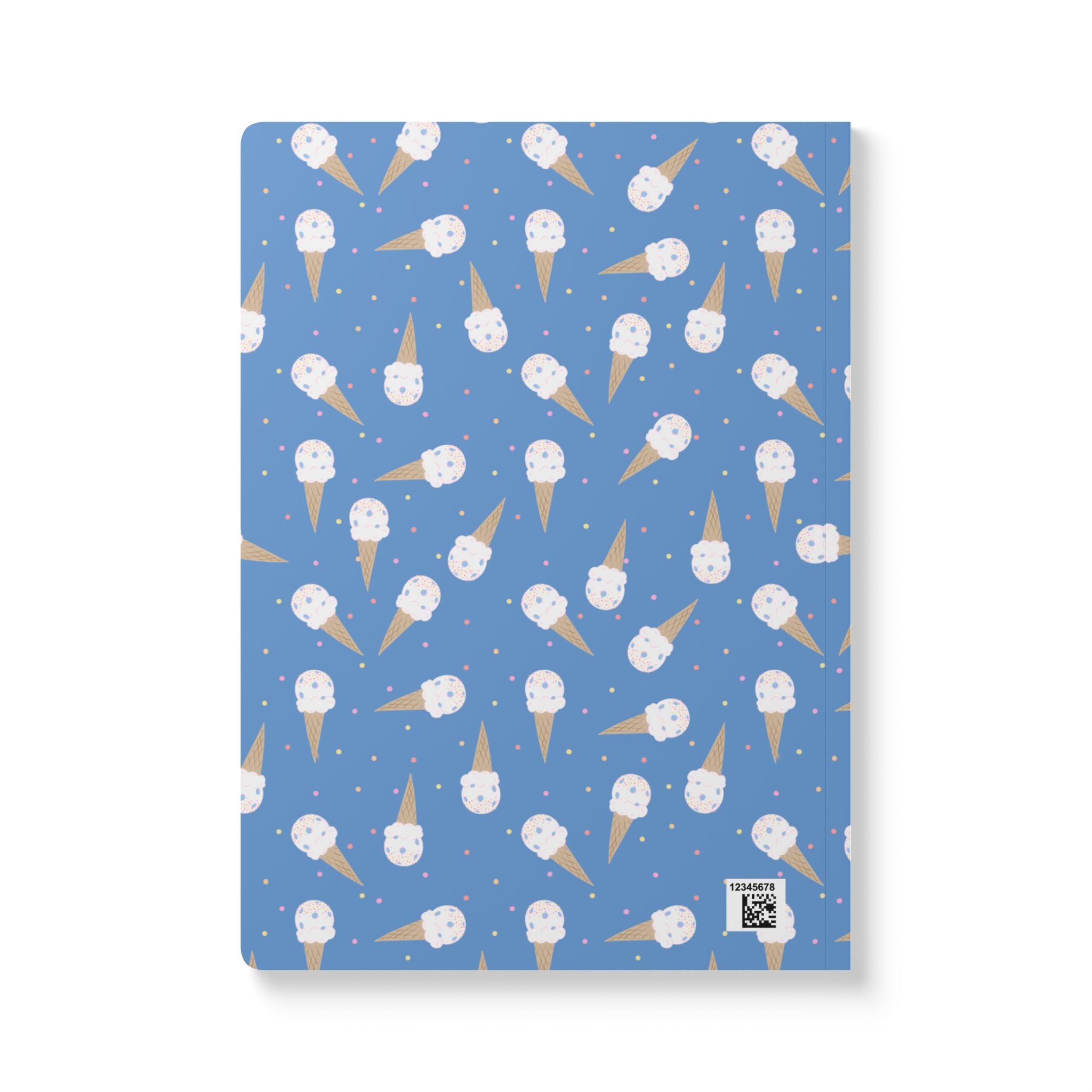 Blue Soft Serve Pickleball Soft Cover Notebook