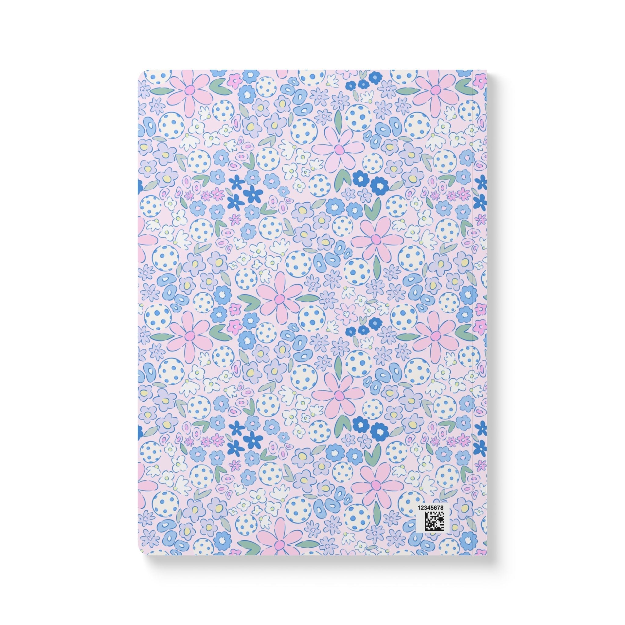 Floral Rally Pickleball Soft Cover Notebook