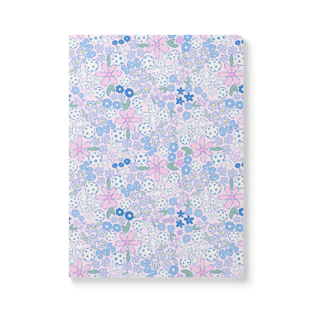 Floral Rally Pickleball Soft Cover Notebook
