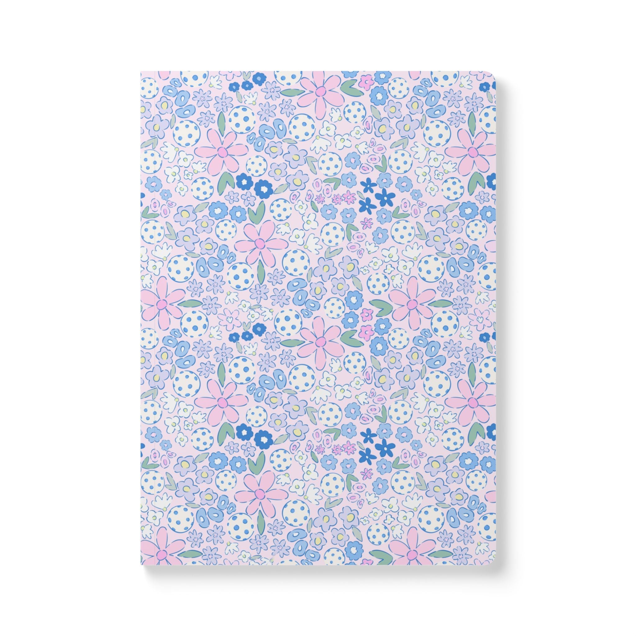 Floral Rally Pickleball Soft Cover Notebook