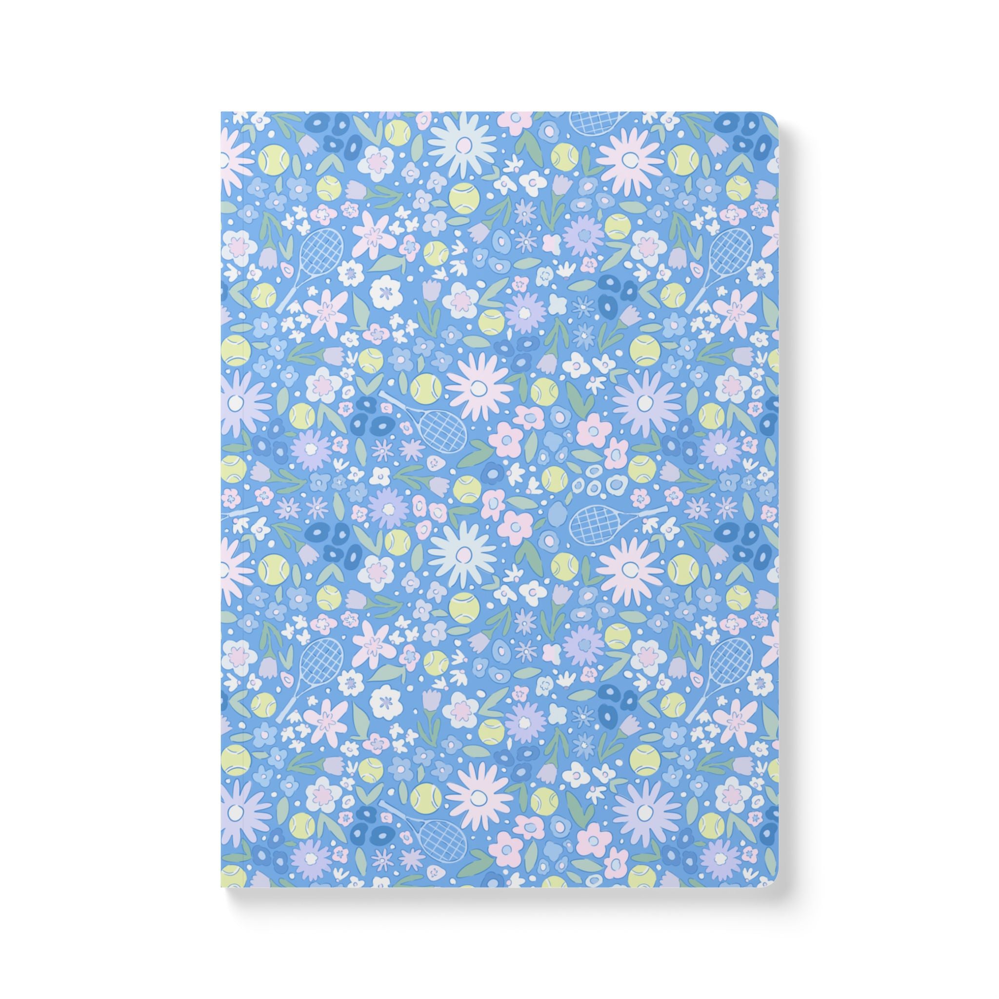 Tennis Blues Soft Cover Notebook