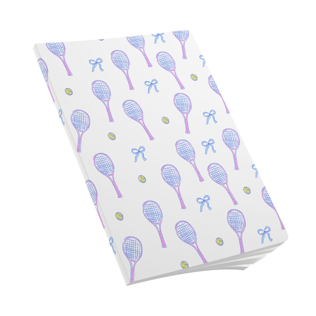 Bows and Backhands Tennis Soft Cover Notebook