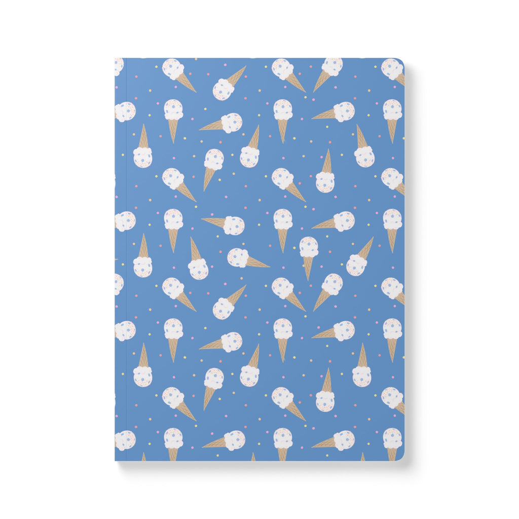 Blue Soft Serve Pickleball Soft Cover Notebook