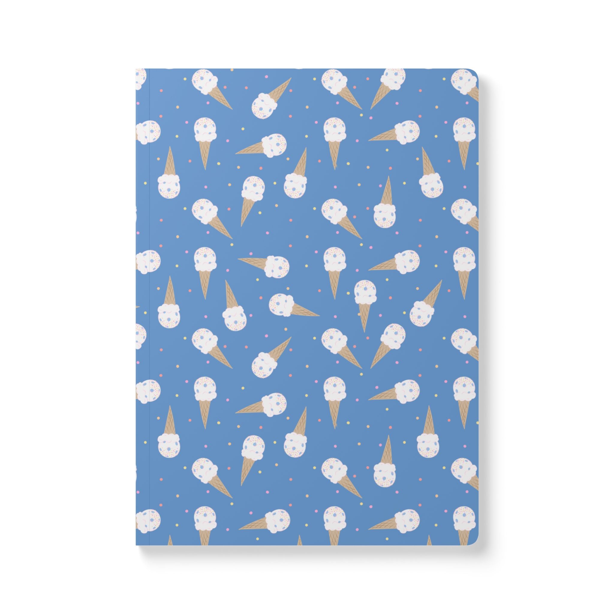 Blue Soft Serve Pickleball Soft Cover Notebook