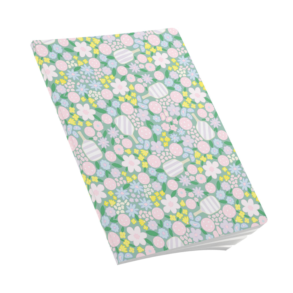 Pedals And Pickleballs Soft Cover Notebook