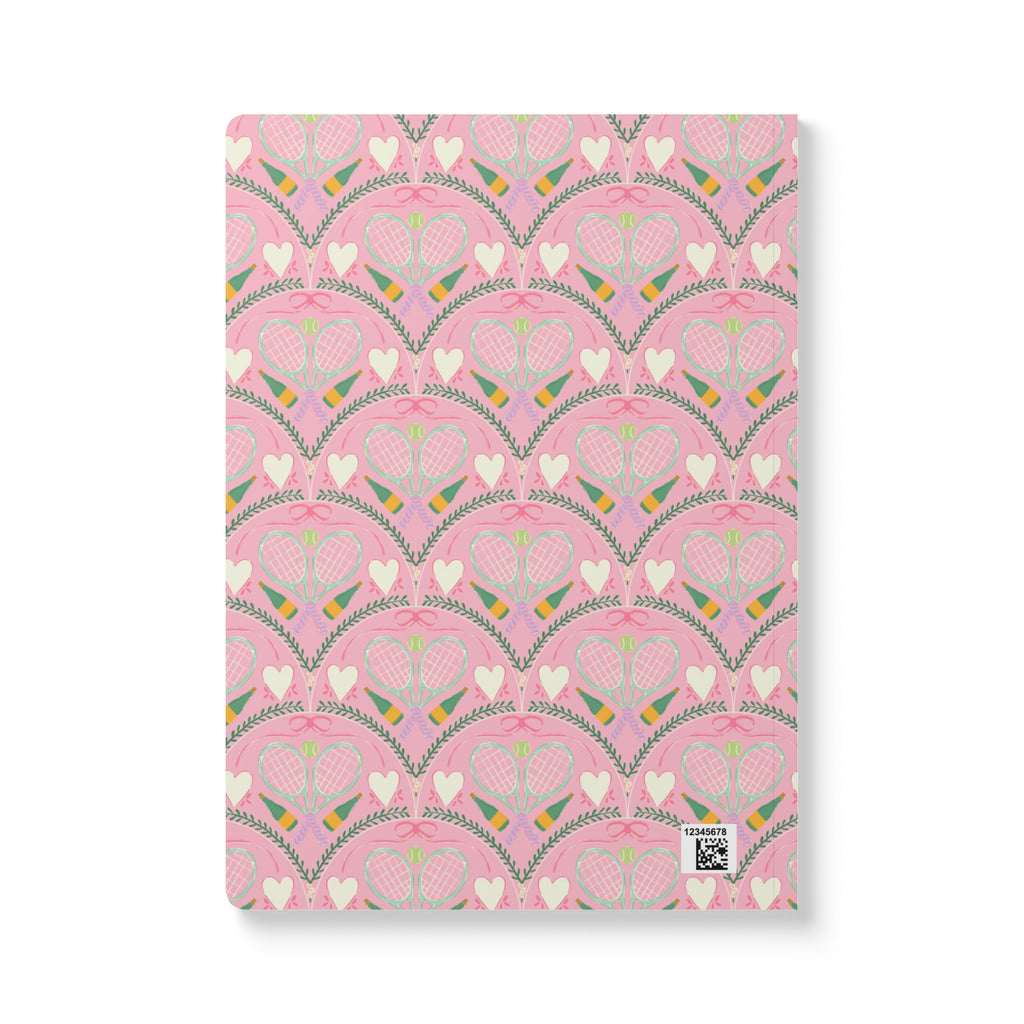 Serves and Champagne Soft Cover Notebook