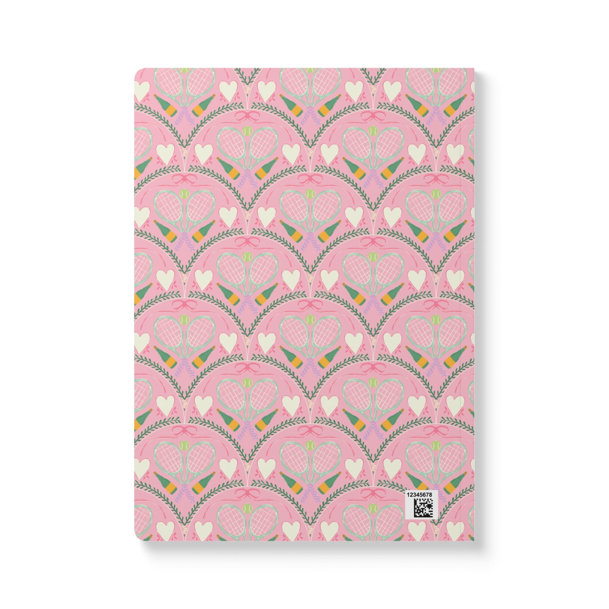 Serves and Champagne Soft Cover Notebook