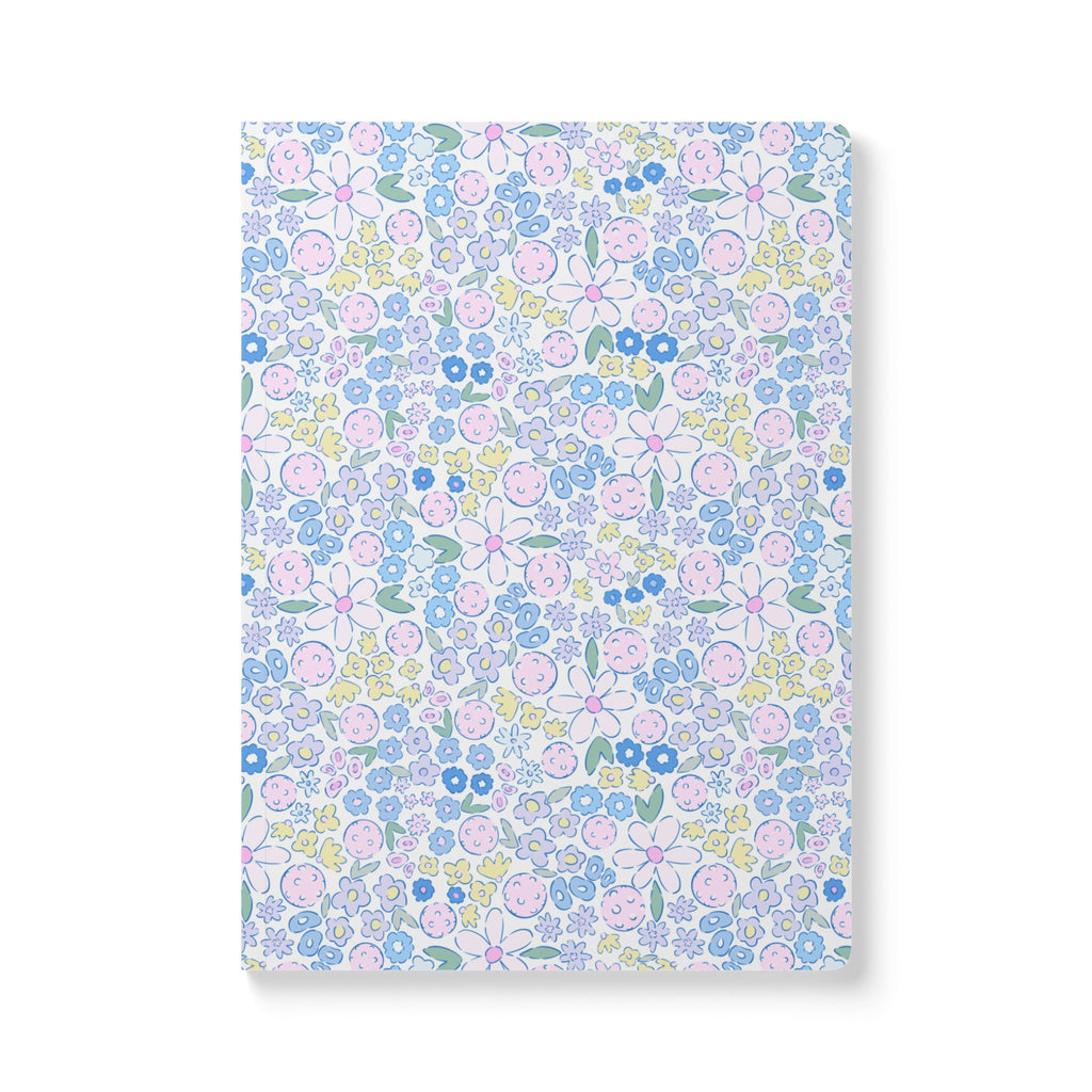 Pastel Floral Pickleball Soft Cover Notebook