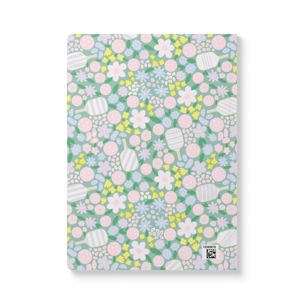 Pedals And Pickleballs Soft Cover Notebook
