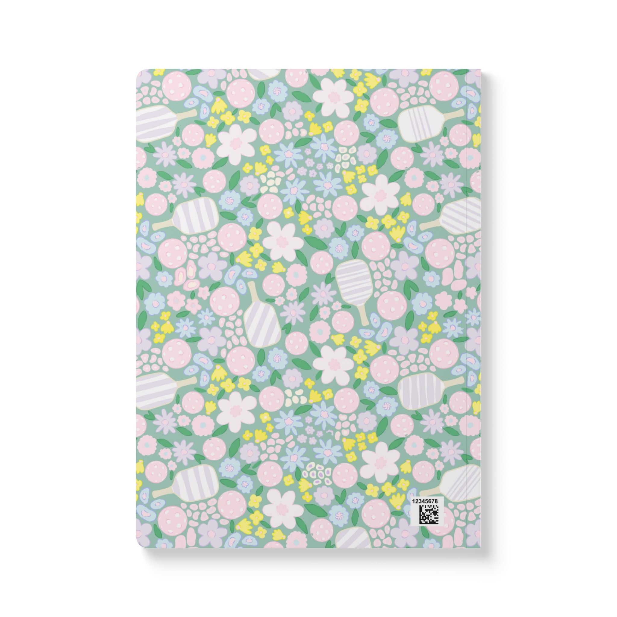 Pedals And Pickleballs Soft Cover Notebook