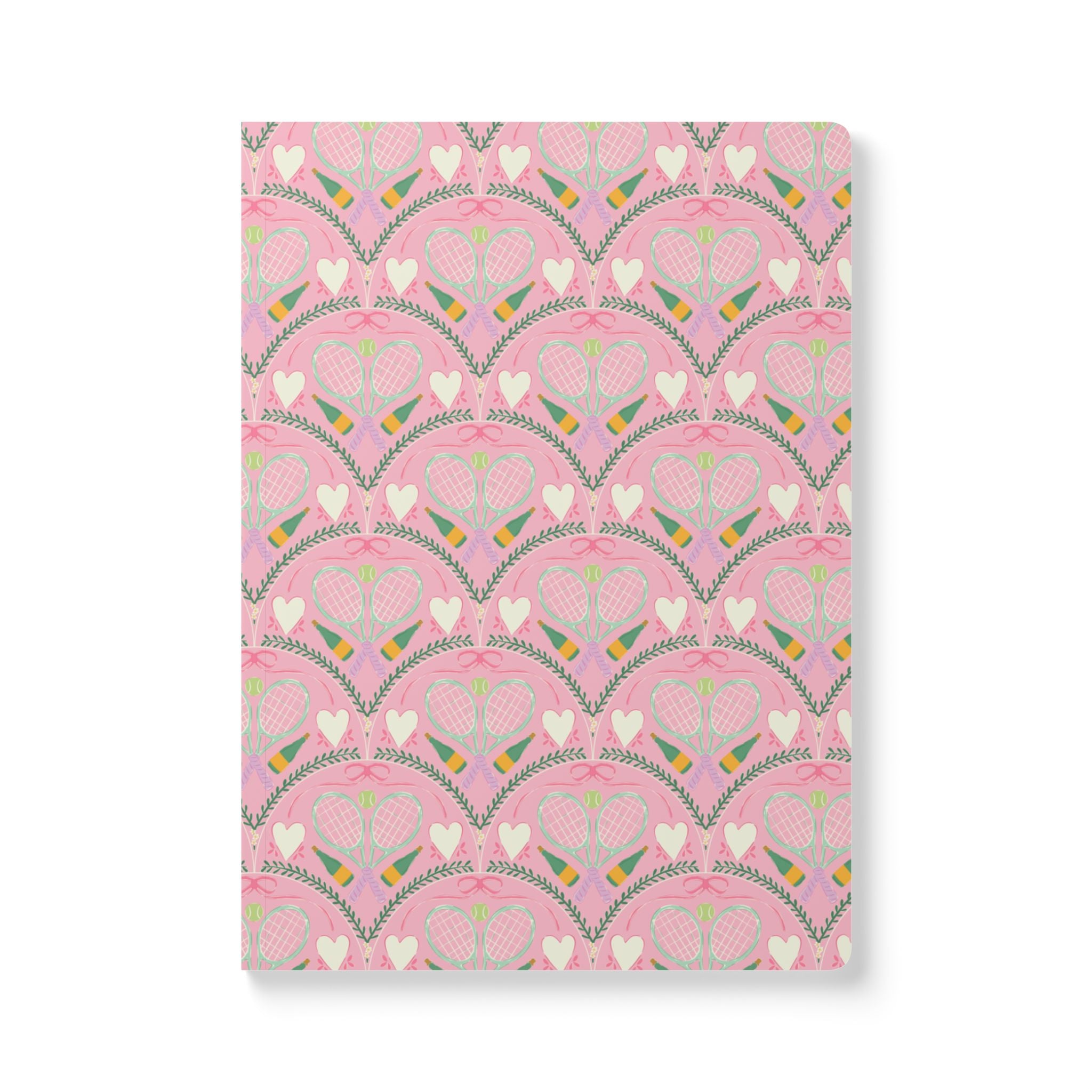 Serves and Champagne Soft Cover Notebook