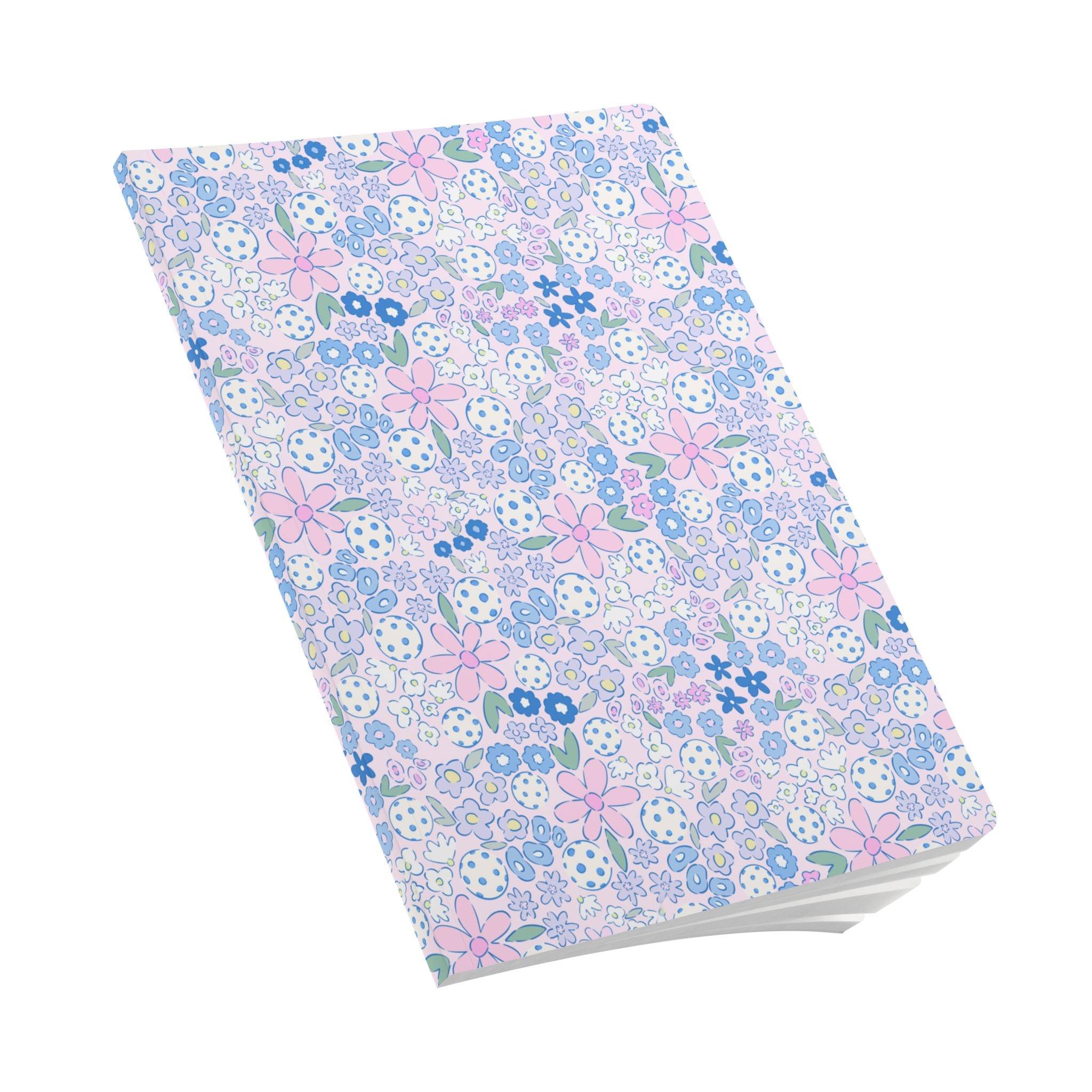 Floral Rally Pickleball Soft Cover Notebook