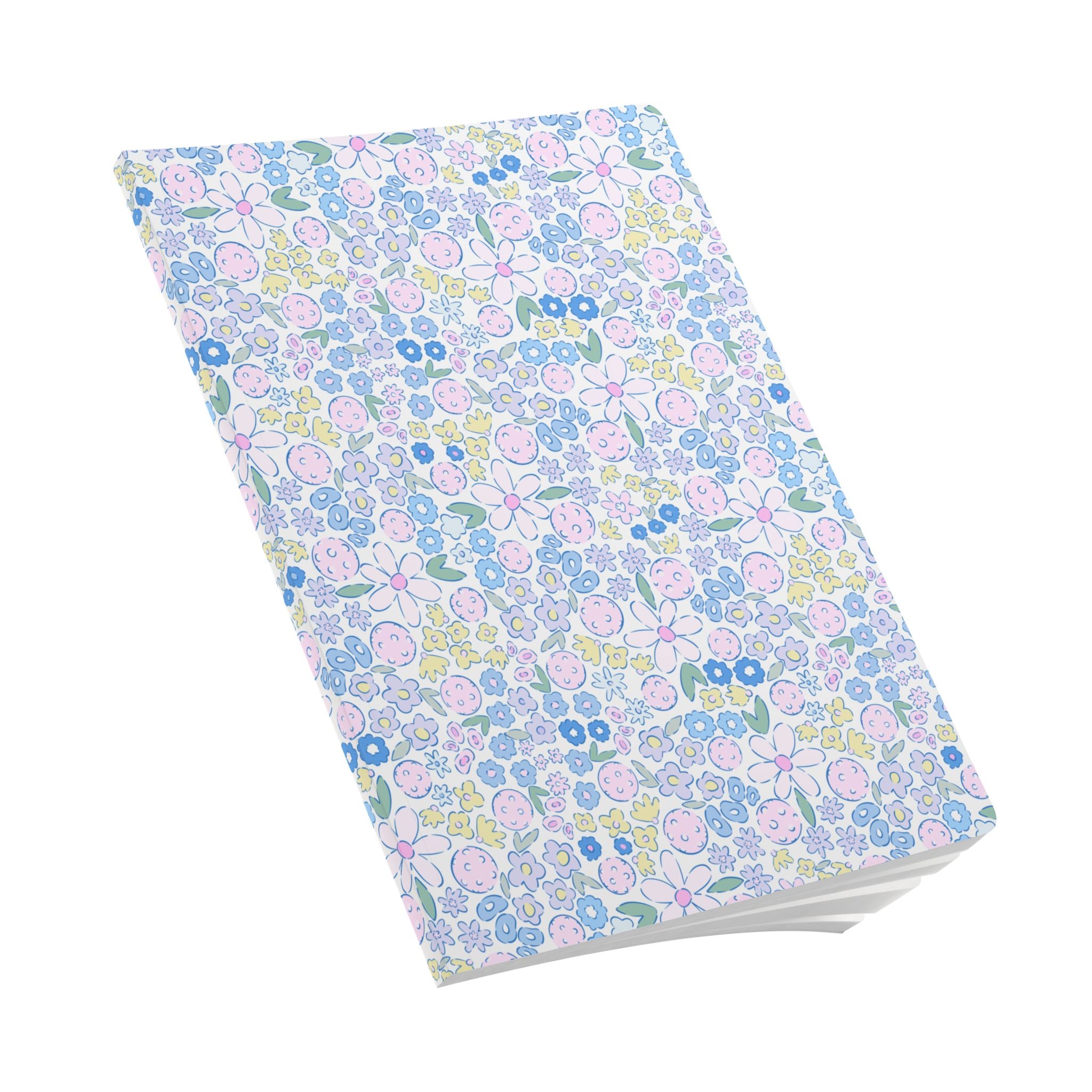 Pastel Floral Pickleball Soft Cover Notebook