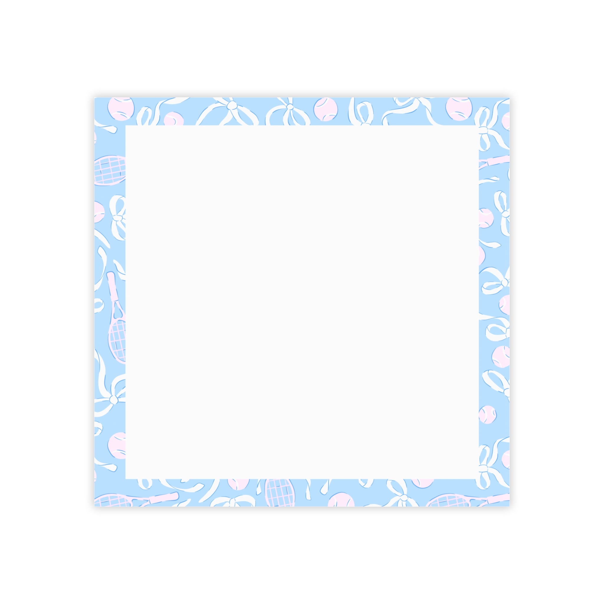 Blue Bows and Balls Post-It Notes